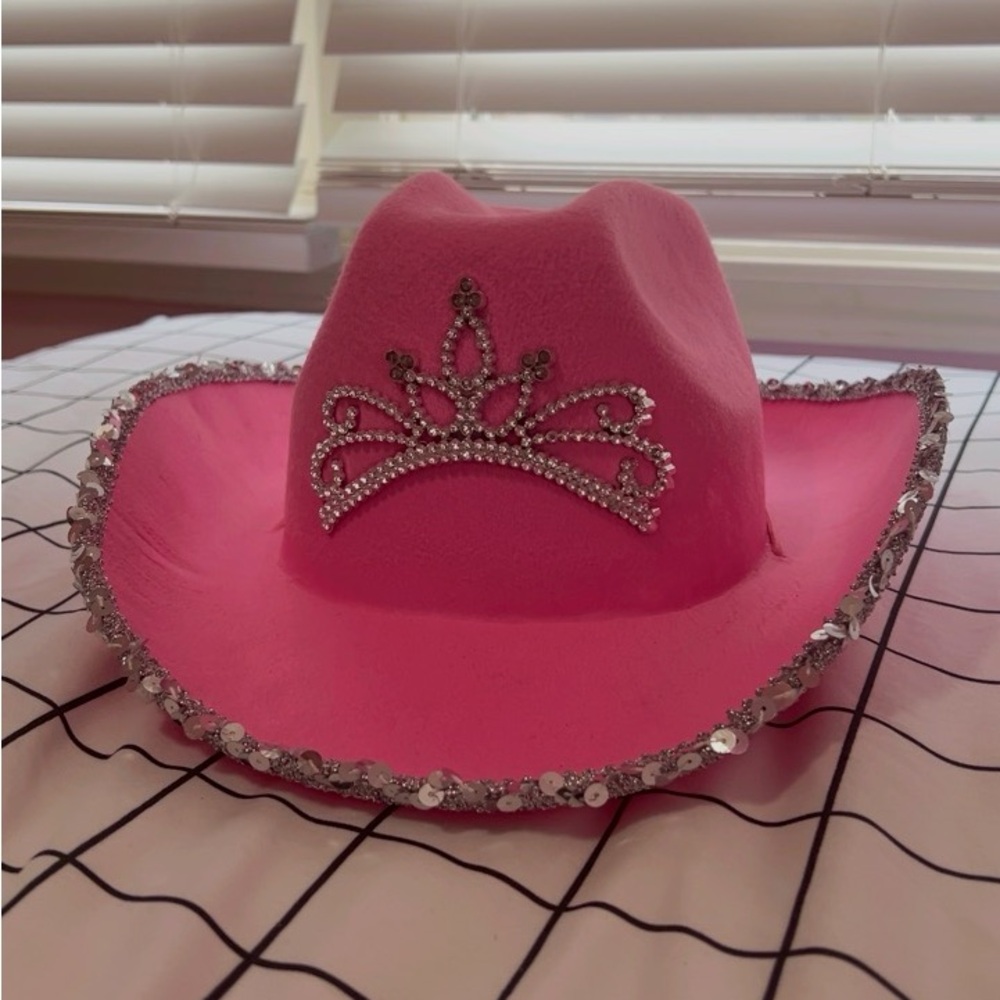 Pink Rhinestone Cowgirl Hat